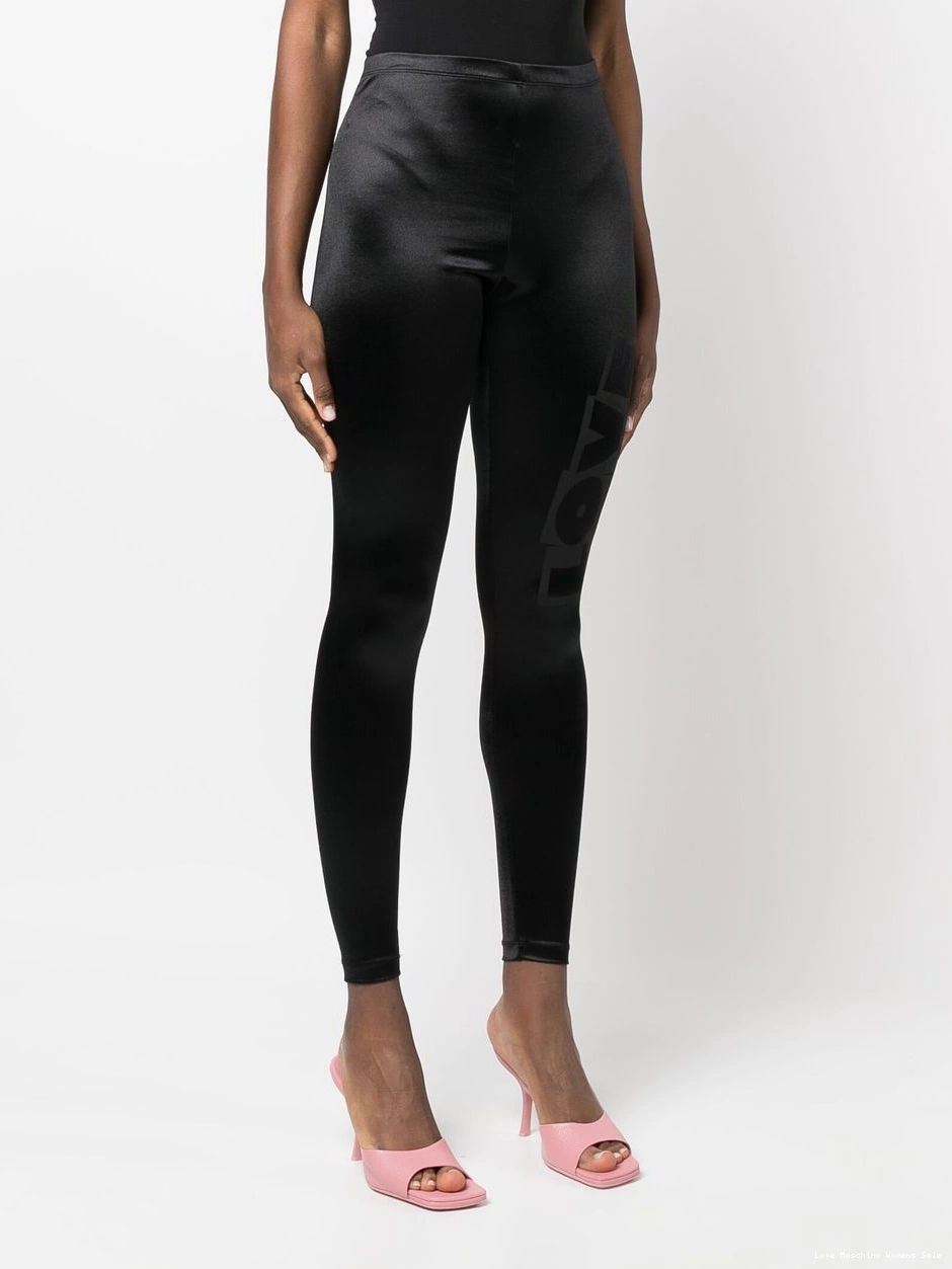 Cheap Moschino print satin-finish logo Love Women leggings 0404